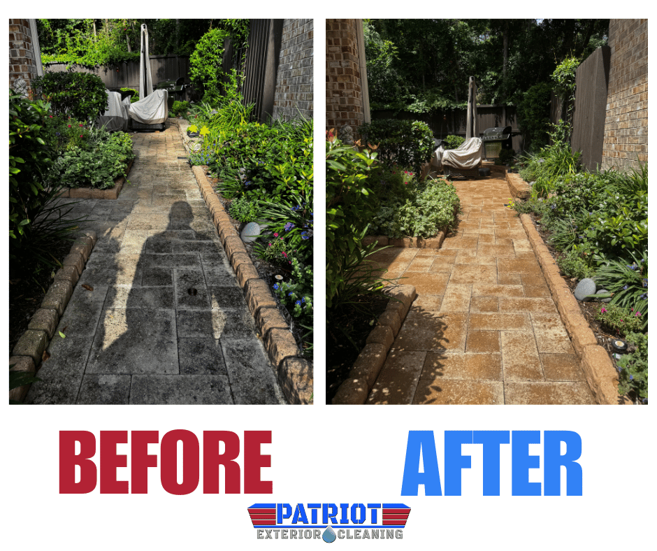 Walkway Cleaning Before and After