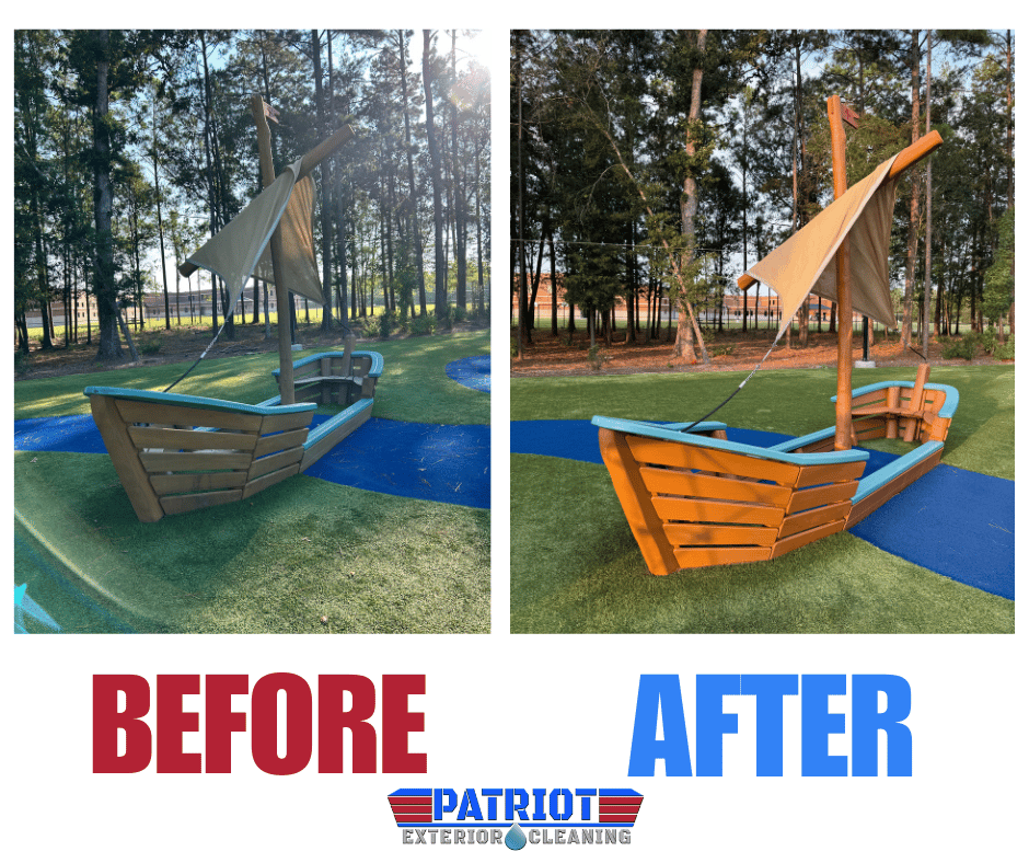 Play Structure Before and After Cleaning