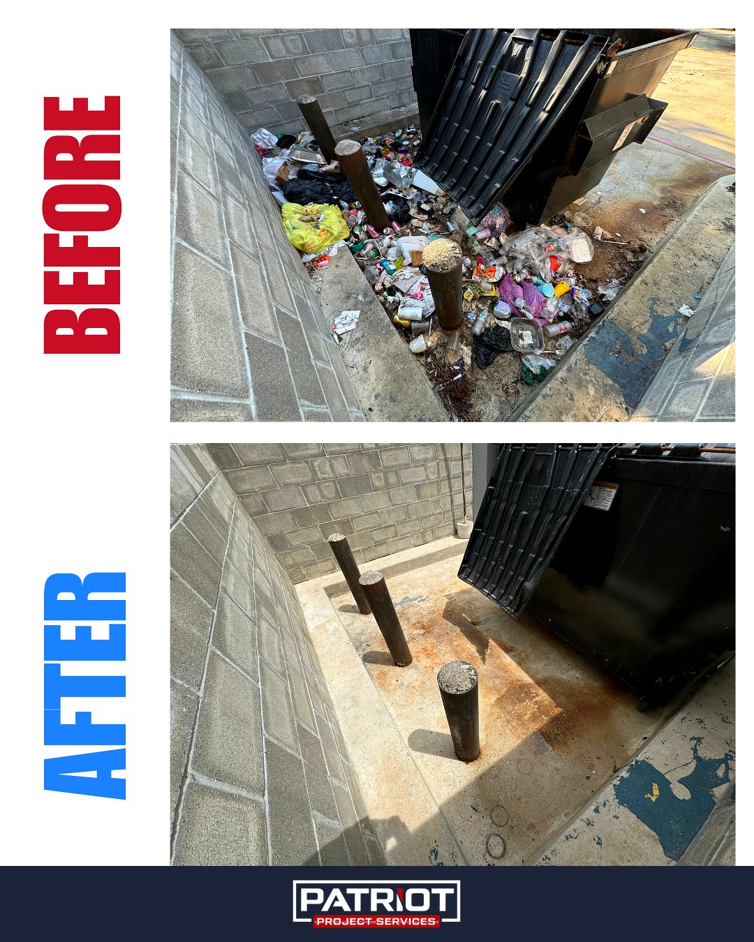 Dumpster Before and After