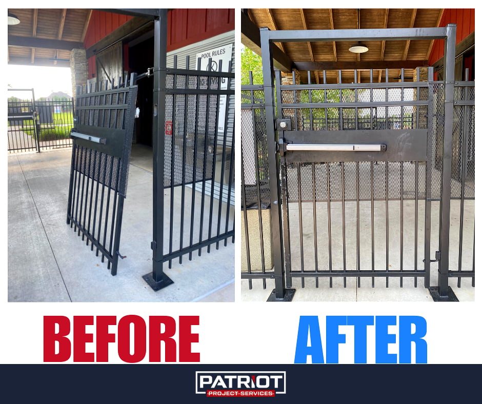 Pool Gate Before and After 