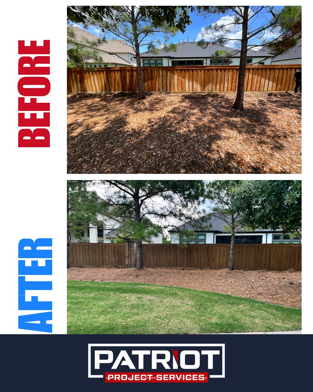 Fence Before and After