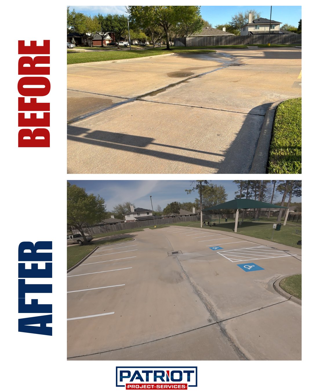 Parking Lot Before and After 