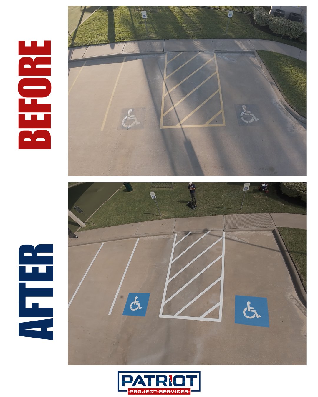 Parking Lot Before and After 