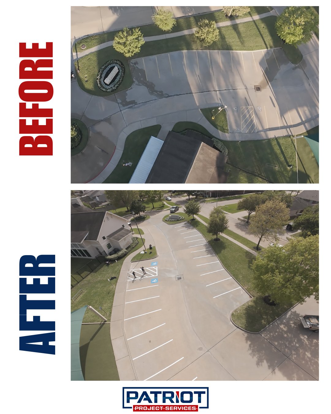 Parking Lot Before and After 