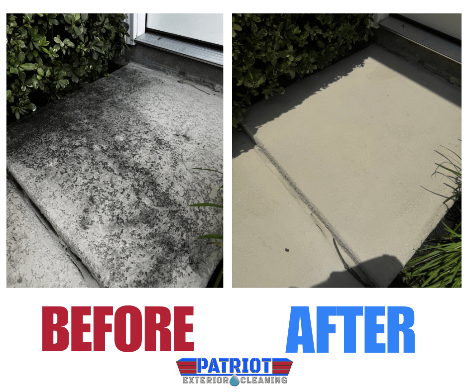 Sidewalk Washing Before and After 