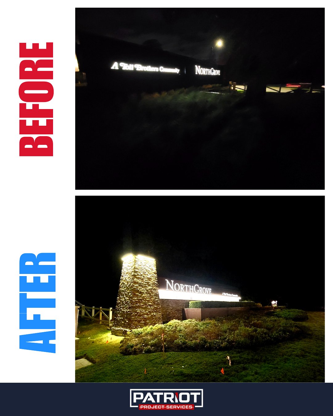 Lighting Before and After 