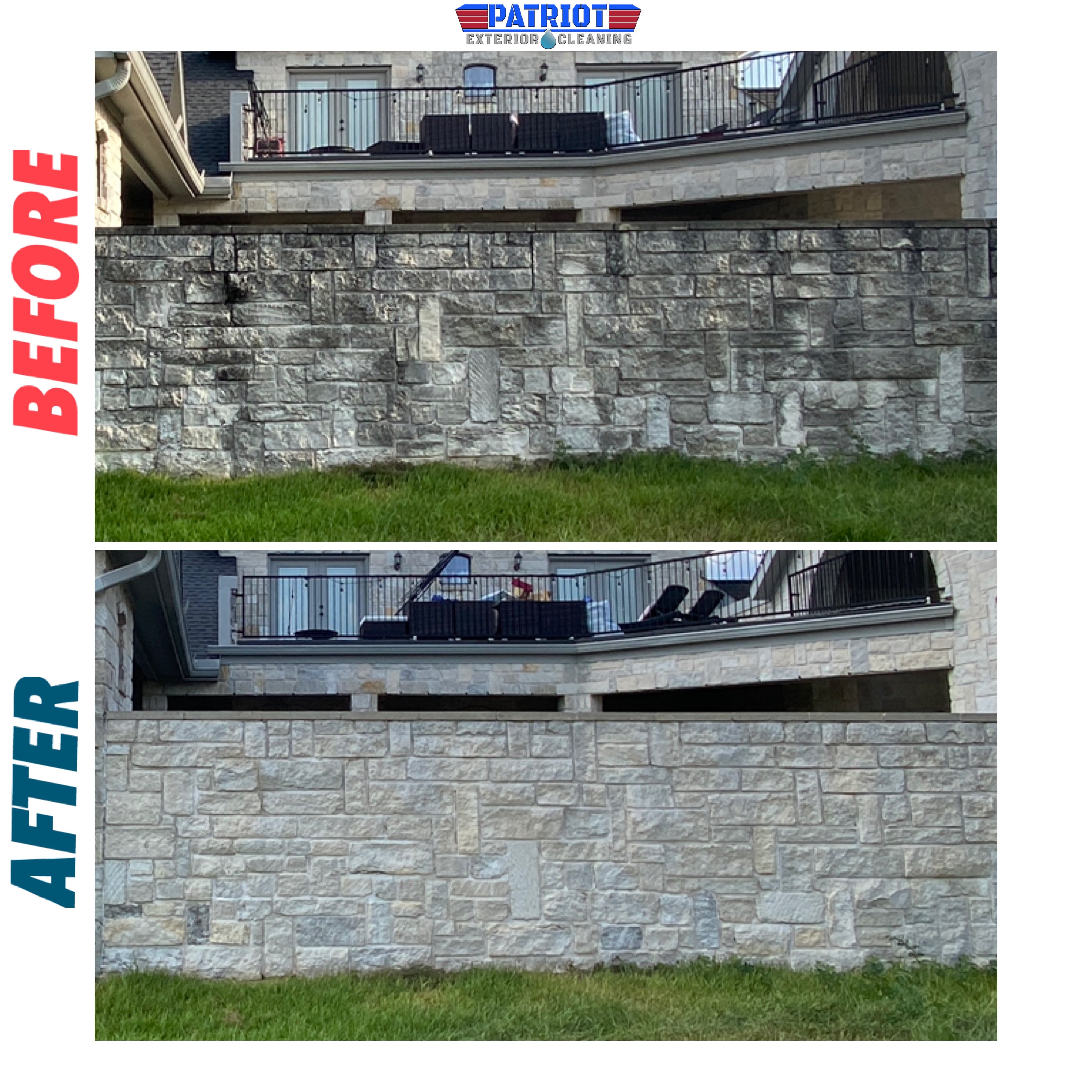 Wall Soft Wash Before and After 