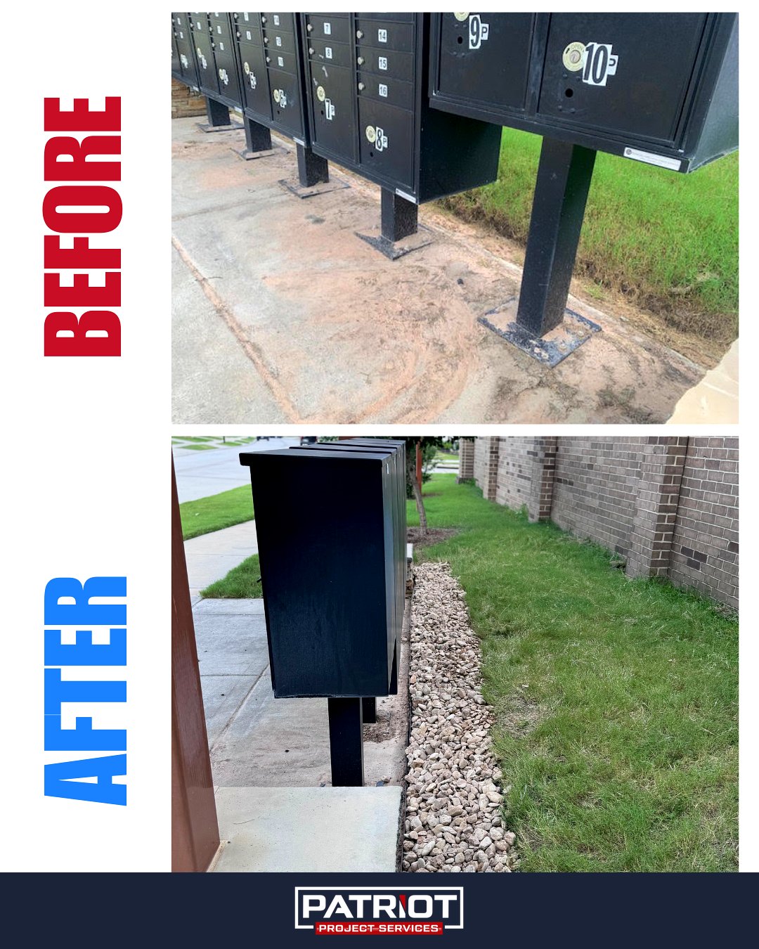 Mailbox Before and After 